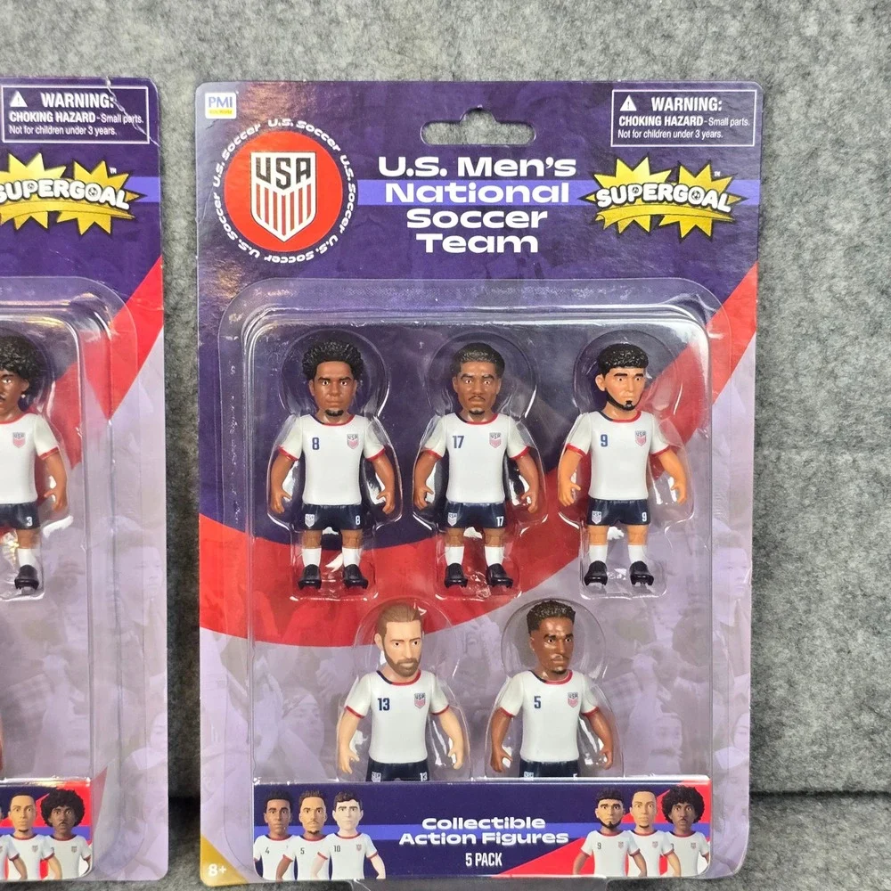 PMI USMNT Soccer Action Figures 10 Pack Pulisic McKennie Weah White Supergoal
